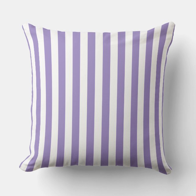 Cojín Decorativo Gráfico de línea blanco morado (Anverso)