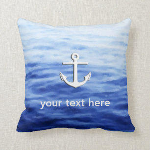 Cojín Decorativo Gráfico del ancla a personalizar