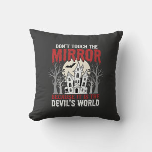 Cojín Decorativo Gráfico del mundo de los diablos del espejo embruj