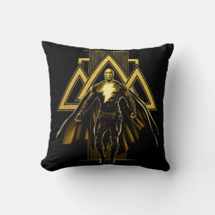 Cojín Decorativo Gráfico del pilar triangular del Adam negro