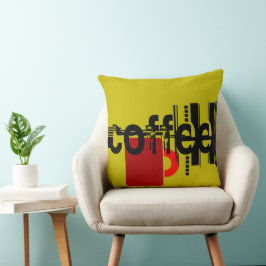 Cojín decorativo gráfico Minimalista de café