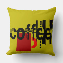 Cojín decorativo gráfico Minimalista de café