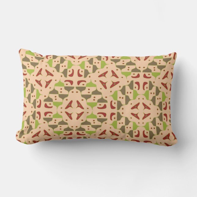 Cojín decorativo gráfico moderno Boho Retro (Anverso)