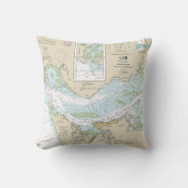 Cojín Decorativo Gráfico náutico del río Columbia 18521