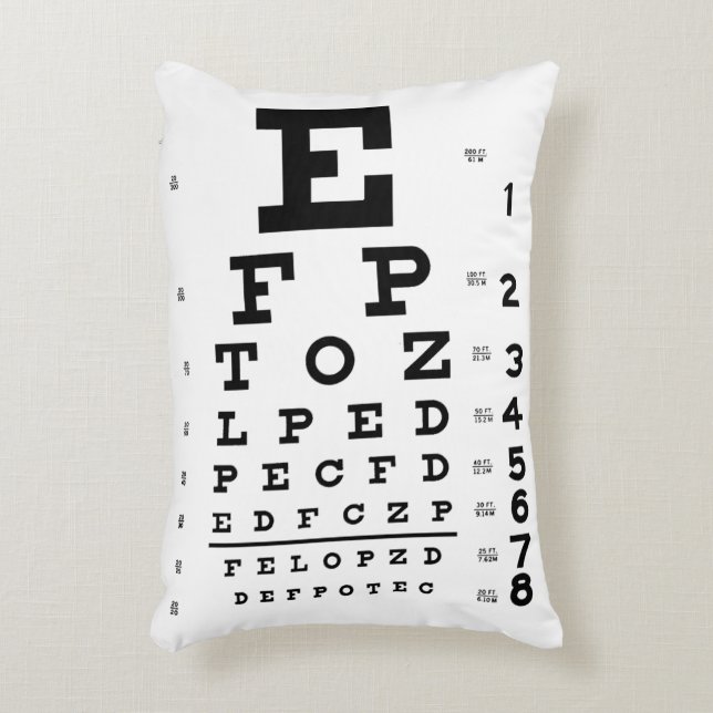 Cojín Decorativo Gráfico ocular Pillow de la camiseta optometrista (Frente (Vertical))