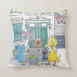 Cojín Decorativo Gráficos de Sesame Pals Doodley