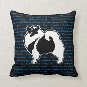 Cojín Decorativo Gráficos del Keeshond - arte original lindo del