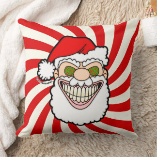 Cojín Decorativo Gráficos disparatados de Santa Claus espeluznante