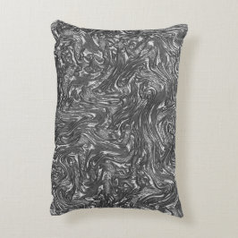 Cojín Decorativo Grafito gris curvado textura áspera