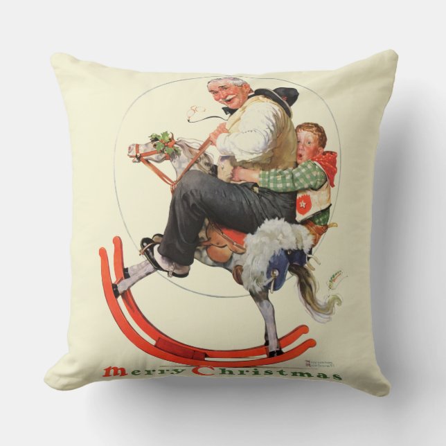 Cojín Decorativo Gramps en caballo mecedora (Anverso)