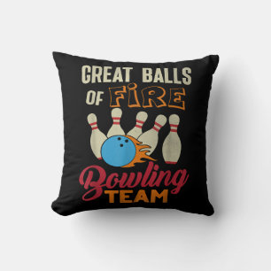 Cojín Decorativo Gran Balls Fire Bowling Team Shirt Funny Vintage