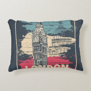 Cojín Decorativo Gran Ben de Londres: Poster de tipografía