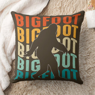 Cojín Decorativo Gran Bigfoot Sasquatch Gráfico Marrón