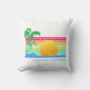 Cojín Decorativo Gran Caimán de Retro Beach