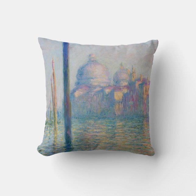 Cojín Decorativo Gran Canal Monet Venecia Italia Pintura clásica (Anverso)