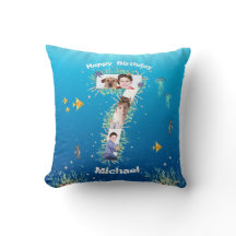 Gran Collage de fotos de cumpleaños bajo el mar