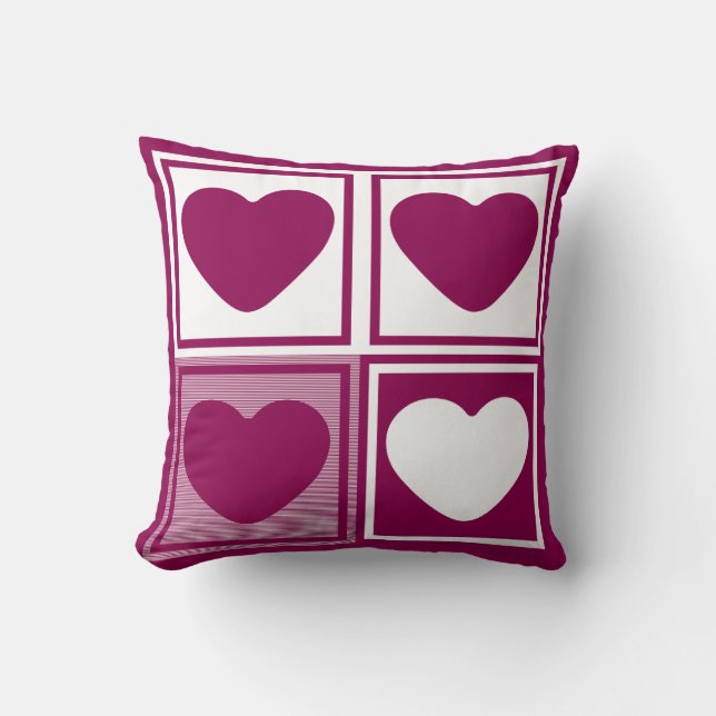 Cojín Decorativo Gran corazón de amor - Art deco Pillow (Anverso)