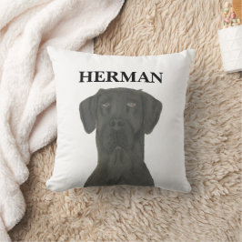 Cojín Decorativo Gran danés negro personalizado