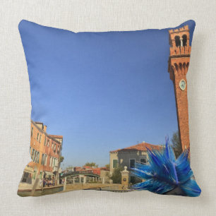 Cojín Decorativo Gran estatua de cristal y torre de la campanilla, 