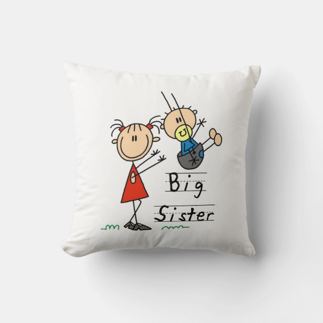 Cojín Decorativo Gran Hermana con pequeños regalos de Hermano (Anverso)