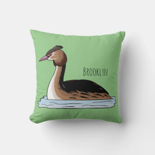 Cojín Decorativo Gran ilustracion de personalizado de aves grises c
