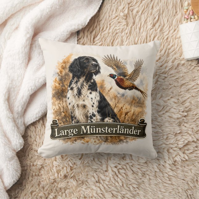 Cojín Decorativo Gran Münsterländer con faisán (Manta)