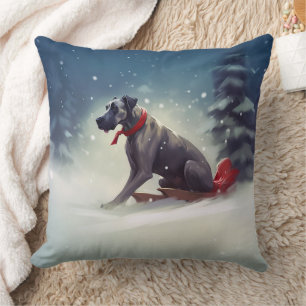 Cojín Decorativo Gran Navidad danés en invierno