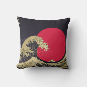 Cojín Decorativo "Gran ola de kanagawa". Hokusai, onda japonesa i