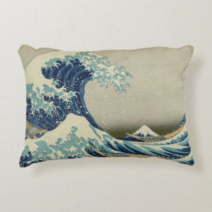 Cojín Decorativo Gran ola frente a la costa de Kanagawa por Hokusai