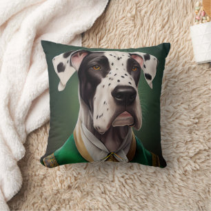 Cojín Decorativo Gran perro danés con vestido del Día de San Patric
