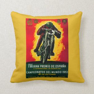 Cojín Decorativo Gran Premio de Espana Vintage PosterEurope