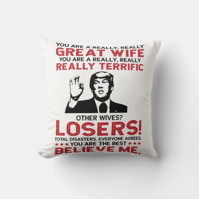 Cojín Decorativo Gran regalo para mi esposa - Aniversario Boda (Anverso)