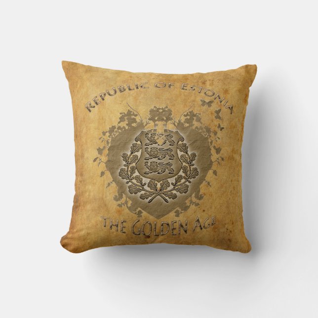 Cojín Decorativo ¡Gran República De Estonia Pillow! (Anverso)