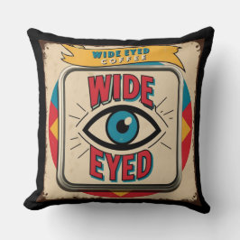 Cojín Decorativo Gran Rótulo de Avertimiento Metalizado de Coffee C