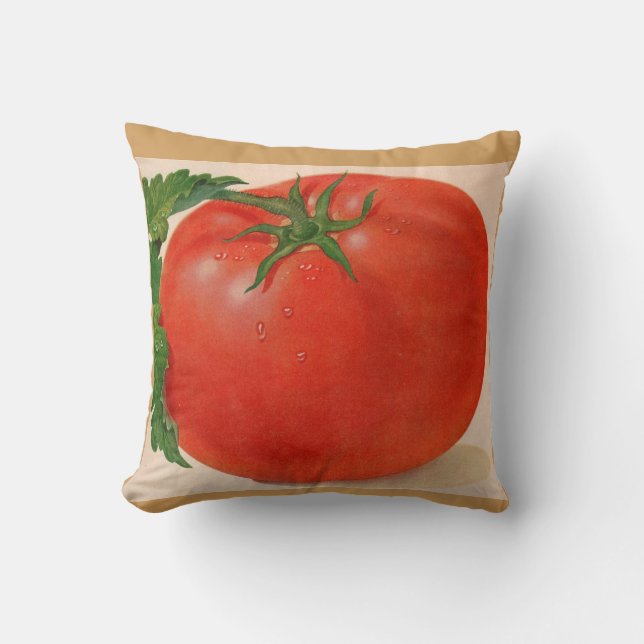 Cojín Decorativo gran tomate jugoso GRANDE (Anverso)
