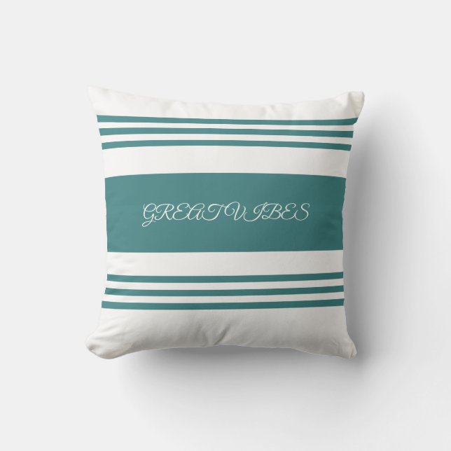 Cojín Decorativo Gran Vibes Verde Lujo Suave Pillow. (Anverso)