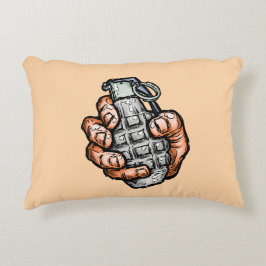 Cojín Decorativo Granada De Mano Al Estilo De Los Comics