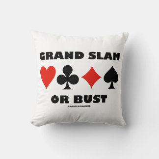 Cojín Decorativo Grand Slam o Quiebra Bridge Cuatro Palos de Cartas