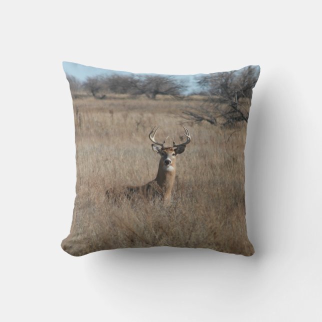 Cojín decorativo grande 20" de los ciervos del (Anverso)