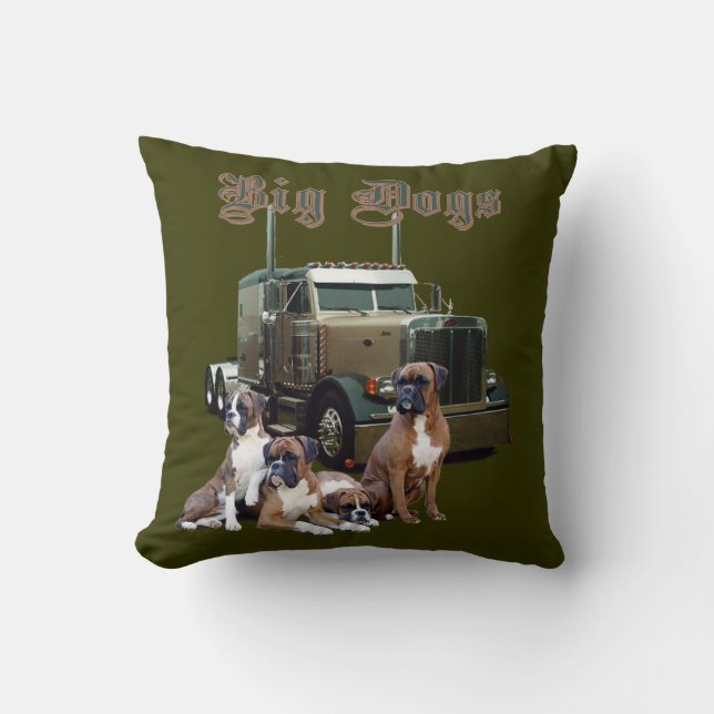 Cojín decorativo grande de los perros (Anverso)