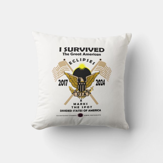 Cojín Decorativo Grandes Eclipses Estadounidenses (Anverso)