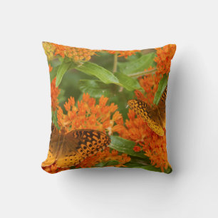 Cojín Decorativo Grandes fritillaries manchadas en algodoncillo de 