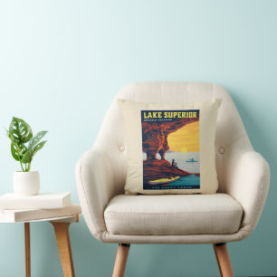 Cojín Decorativo Grandes Lagos   Lago Superior