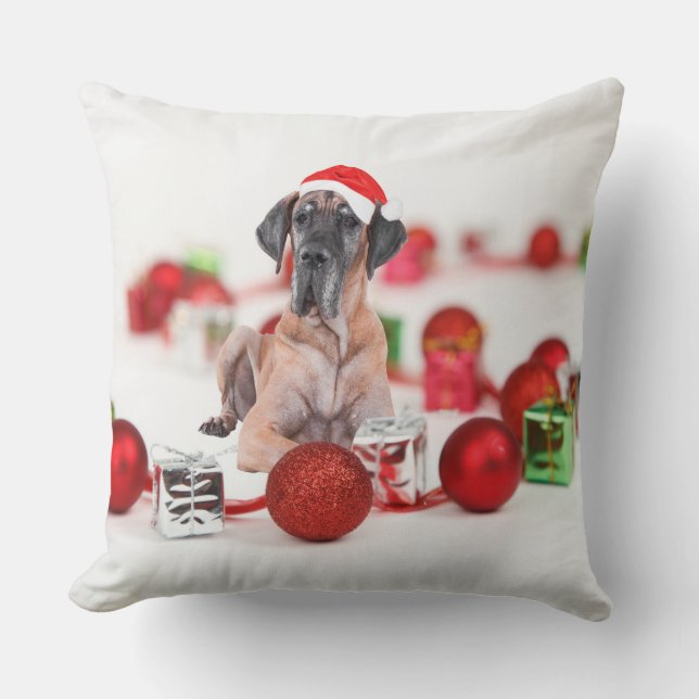 Cojín Decorativo Grandes Navidades de perros cubanos (Anverso)