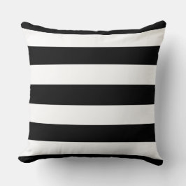 Cojín Decorativo grandes rayas negras