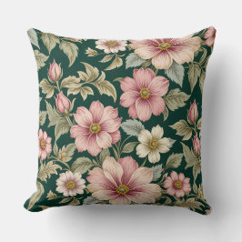 Cojín Decorativo Grandes Rosas rosados y blancos