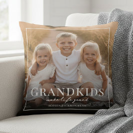 Cojín Decorativo Grandkids Make Life Grand Grandparents Gift Photo