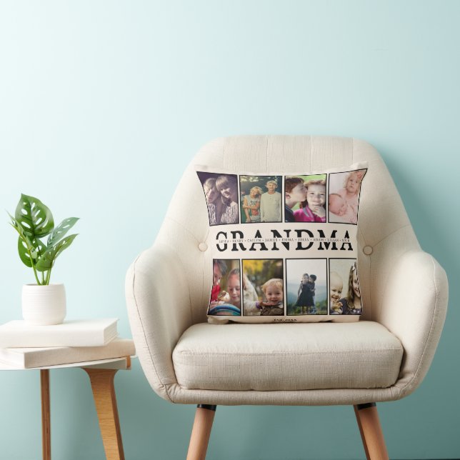 Cojín Decorativo Grandma Pillow – 8 Photos & Grandkids’ Names (Silla)