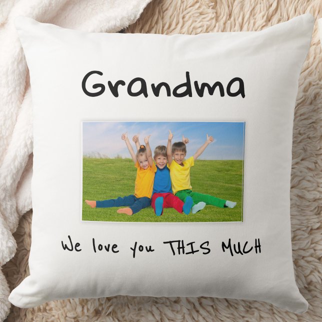 Cojín Decorativo Grandma We Love You Fun Kids Photo Christmas Gift (Subido por el creador)
