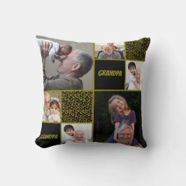 Cojín Decorativo  Grandpa Custom Photo Collage 